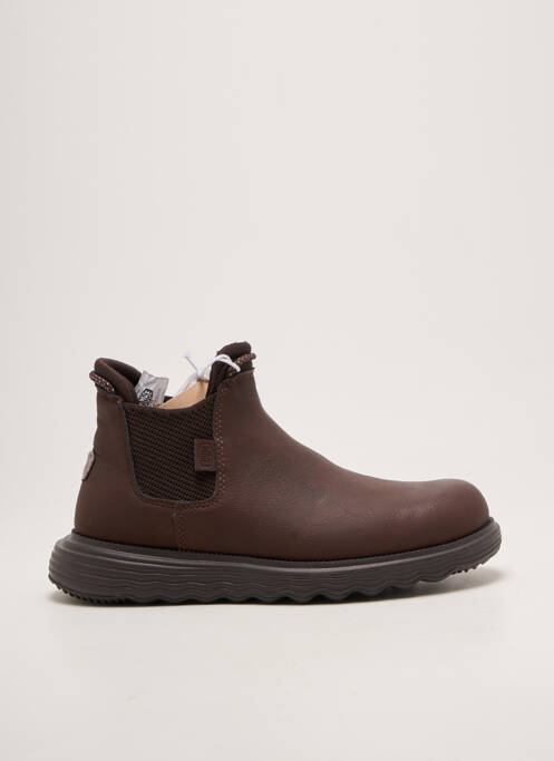 Bottines/boots bout rond bout rond marron HEY DUDE homme