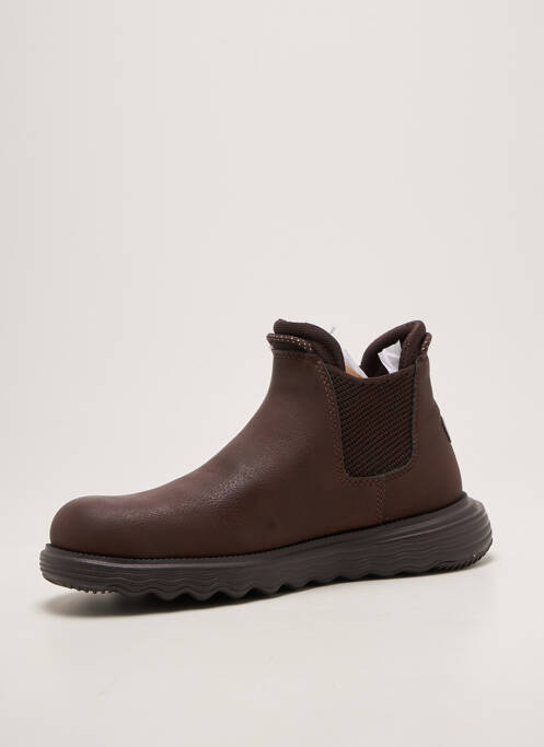 Bottines/boots bout rond bout rond marron HEY DUDE homme
