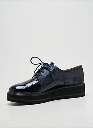 Derbies bout rond talon de 4 à 6cm bleu EMILIE KARSTON femme