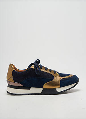 Baskets fermeture zip et lacets talon plat jusqu'à 3cm bleu EMILIE KARSTON femme