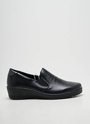 Mocassins tissage satiné talon de 4 à 6cm noir ALTEX femme
