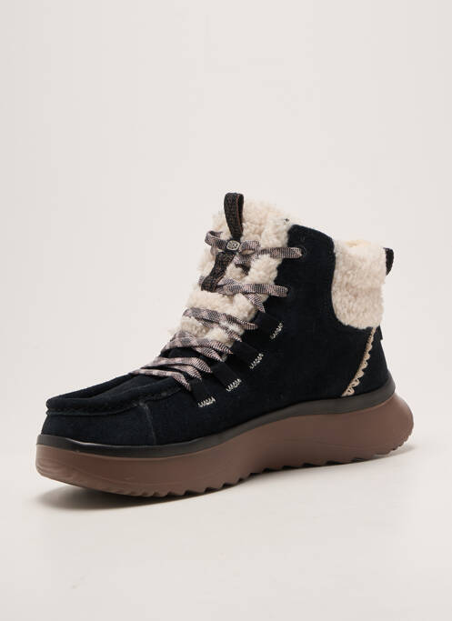 Bottines/boots fourrée talon de 4 à 6cm noir HEY DUDE femme