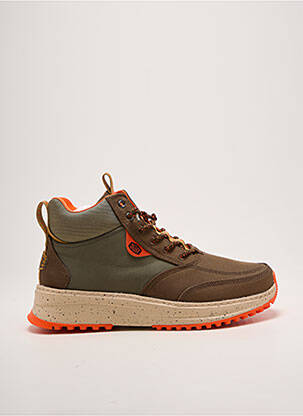 Baskets fermeture elastique bout rond vert HEY DUDE homme