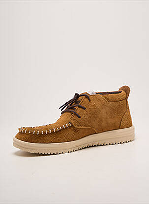 Bottines/boots fermeture lacets bout rond marron HEY DUDE homme