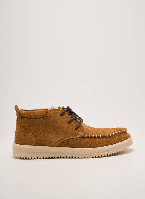 Bottines/boots fermeture lacets bout rond marron HEY DUDE homme