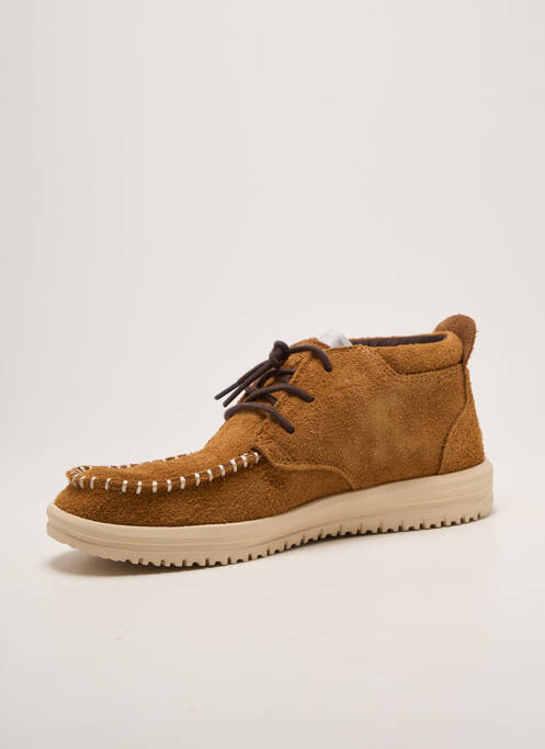 Bottines/boots fermeture lacets bout rond marron HEY DUDE homme