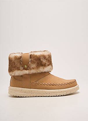 Bottines/boots bout rond talon plat jusqu'à 3cm marron HEY DUDE femme