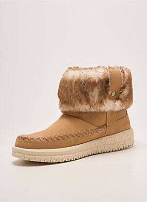 Bottines/boots bout rond talon plat jusqu'à 3cm marron HEY DUDE femme