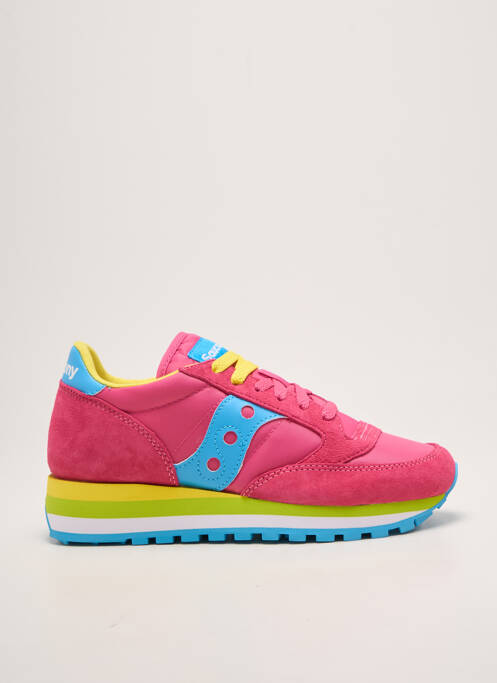 Baskets bout rond talon plat jusqu'à 3cm rose SAUCONY femme