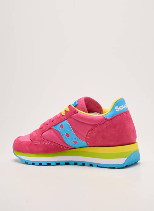 Baskets bout rond talon plat jusqu'à 3cm rose SAUCONY femme