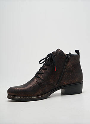 Bottines/boots fourrée talon plat jusqu'à 3cm marron RIEKER femme