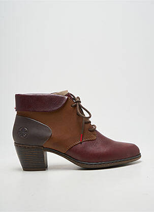 Bottines/boots fourrée talon de 4 à 6cm violet RIEKER femme