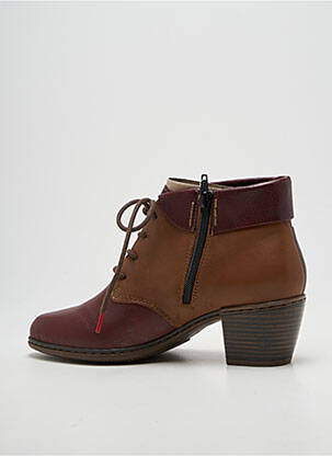 Bottines/boots fourrée talon de 4 à 6cm violet RIEKER femme