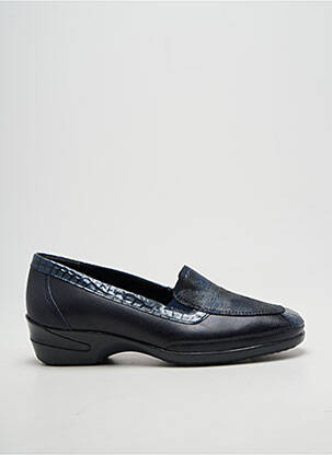 Mocassins tissage satiné talon de 4 à 6cm bleu ALTEX femme