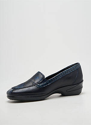 Mocassins tissage satiné talon de 4 à 6cm bleu ALTEX femme