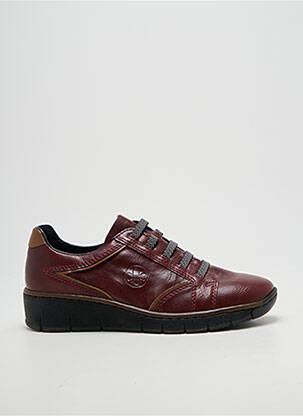 Baskets talon compensé talon de 4 à 6cm rouge RIEKER femme