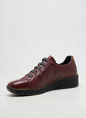 Baskets talon compensé talon de 4 à 6cm rouge RIEKER femme
