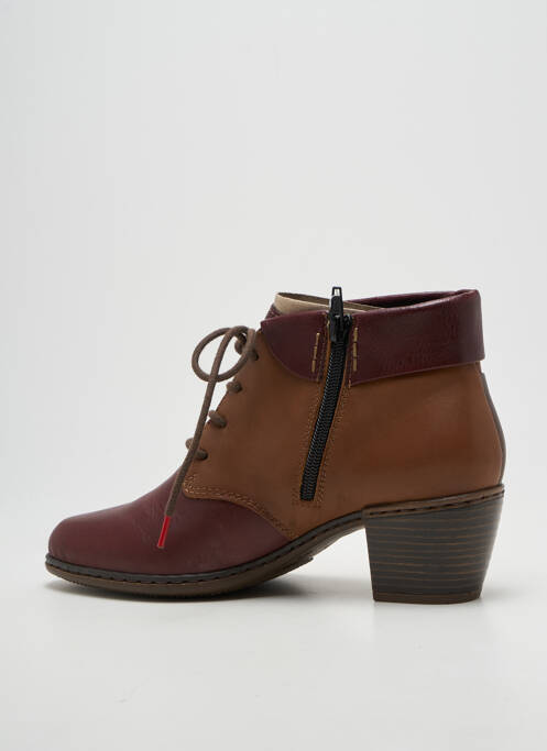 Bottines/boots fermeture zip et lacets talon de 4 à 6cm violet RIEKER femme