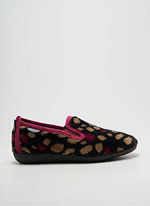 Chaussons/pantoufles bout rond talon plat jusqu'à 3cm noir SEMELFLEX femme