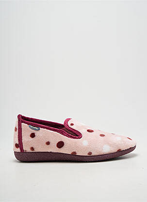 Chaussons/pantoufles bout rond talon plat jusqu'à 3cm rose SEMELFLEX femme