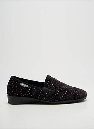 Chaussons/pantoufles bout rond talon plat jusqu'à 3cm noir SEMELFLEX femme