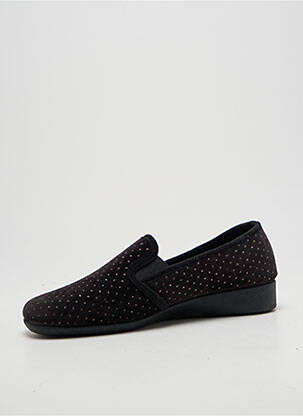 Chaussons/pantoufles bout rond talon plat jusqu'à 3cm noir SEMELFLEX femme