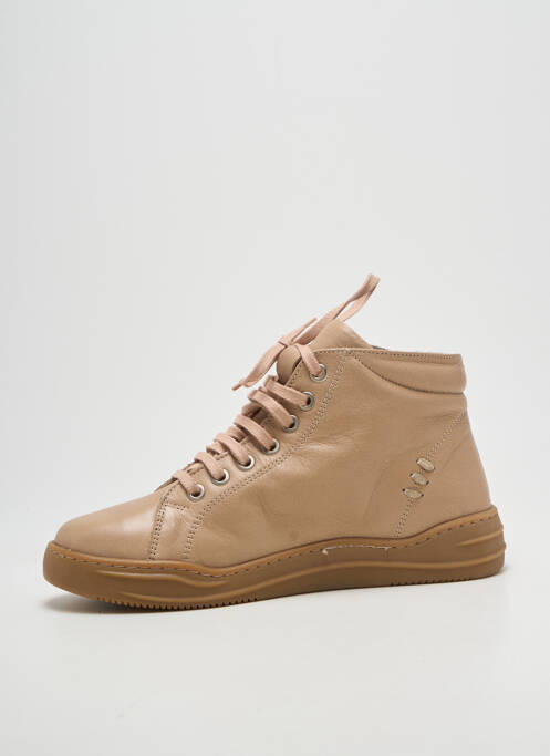 Bottines/boots bout rond talon plat jusqu'à 3cm beige FLEXINOS femme
