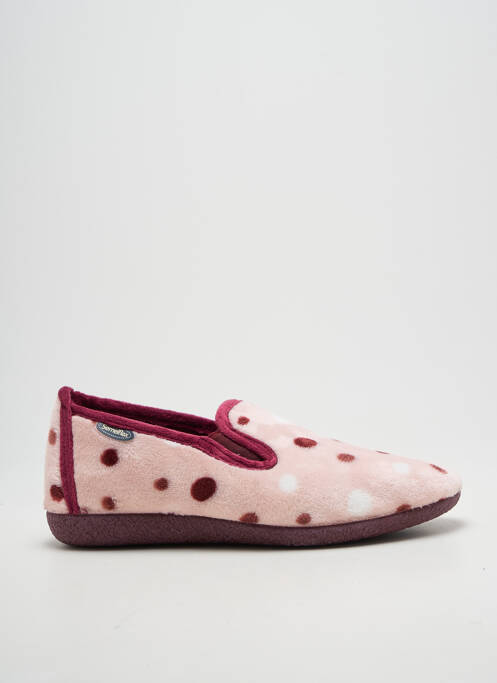 Chaussons/pantoufles bout rond talon plat jusqu'à 3cm rose SEMELFLEX femme