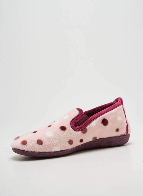 Chaussons/pantoufles bout rond talon plat jusqu'à 3cm rose SEMELFLEX femme