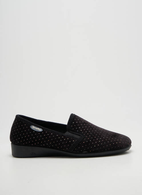 Chaussons/pantoufles bout rond talon plat jusqu'à 3cm noir SEMELFLEX femme