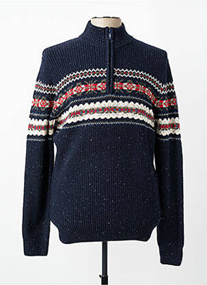 Pull manches longues manches longues bleu NEW ZEALAND AUCKLAND homme