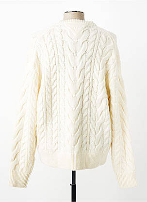 Pull col rond manches longues beige TOMMY HILFIGER homme