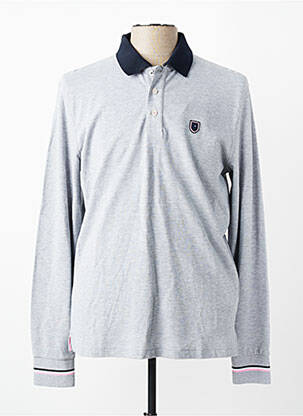 Polo manches longues manches longues gris EDEN PARK homme
