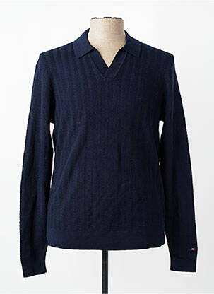 Pull manches longues manches longues bleu TOMMY HILFIGER homme