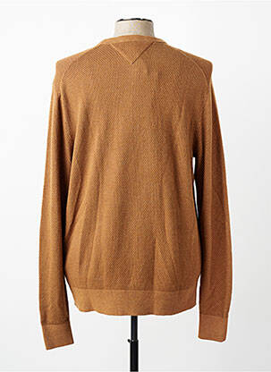 Pull col rond manches longues marron TOMMY HILFIGER homme