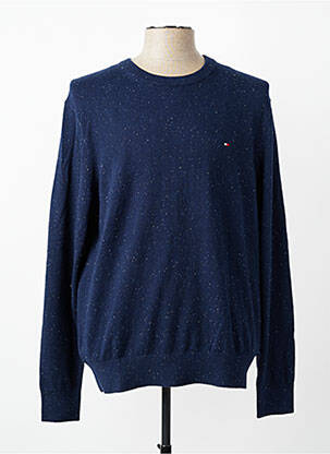 Pull col rond manches longues bleu TOMMY HILFIGER homme