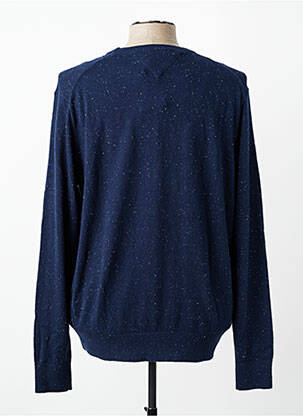 Pull col rond manches longues bleu TOMMY HILFIGER homme