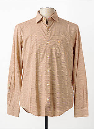 Chemise manches longues imprimé fantaisie jaune SERGE BLANCO homme