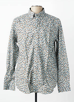 Chemise manches longues imprimé fantaisie bleu EDEN PARK homme