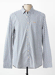Chemise manches longues imprimé fantaisie bleu NEW ZEALAND AUCKLAND homme