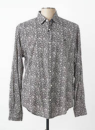 Chemise manches longues imprimé fantaisie noir SERGE BLANCO homme