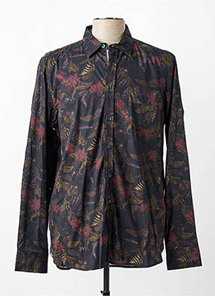 Chemise manches longues imprimé fantaisie noir NEW ZEALAND AUCKLAND homme