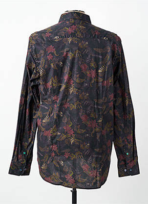 Chemise manches longues imprimé fantaisie noir NEW ZEALAND AUCKLAND homme
