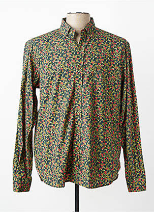 Chemise manches longues coupe droite vert SERGE BLANCO homme
