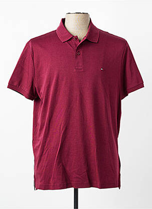 Polo coupe droite manches courtes rouge TOMMY HILFIGER homme