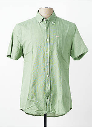 Chemise manches courtes coupe droite vert NEW ZEALAND AUCKLAND homme