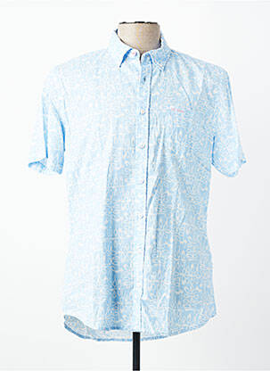 Chemise manches courtes imprimé fantaisie bleu NEW ZEALAND AUCKLAND homme