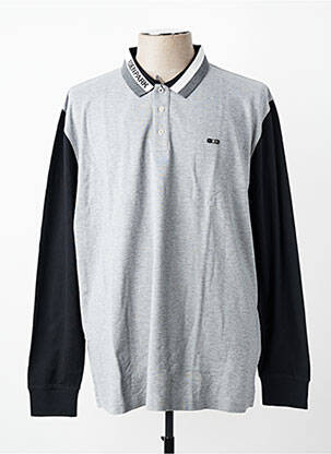 Polo manches longues manches longues gris EDEN PARK homme