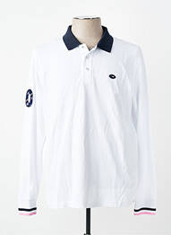 Polo manches longues manches longues blanc EDEN PARK homme