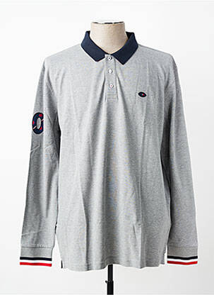 Polo manches longues manches longues gris EDEN PARK homme